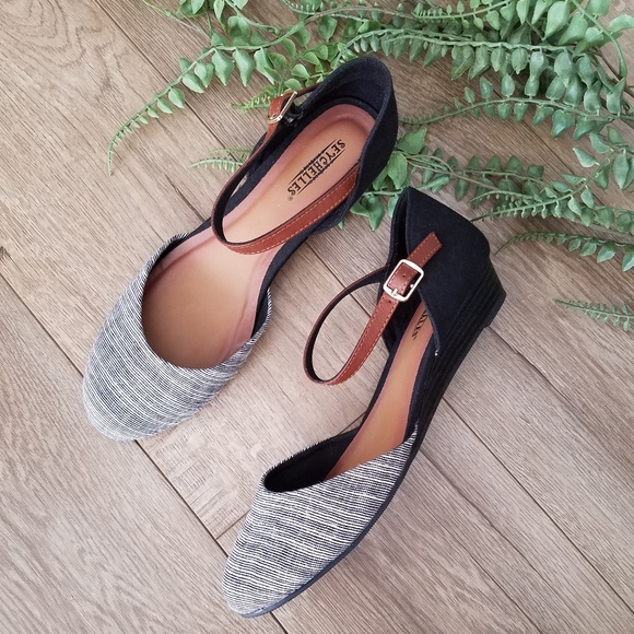 seychelles ankle strap flats